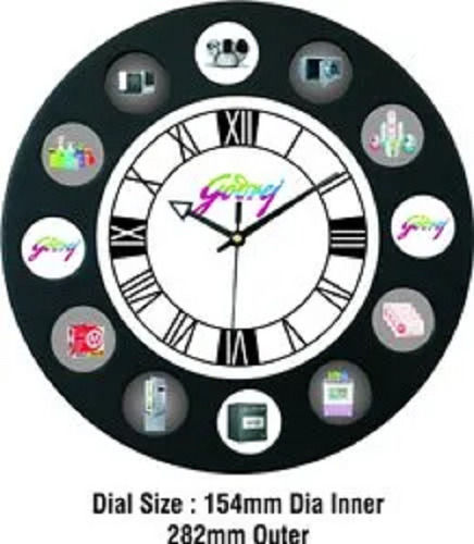 Black Round Shaped Wall Clock