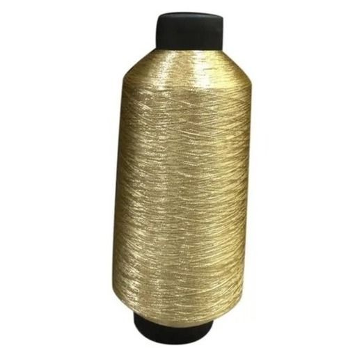 Waterproof 100 Meter Plain Dyed Fancy Yarn Gold Zari Thread For Textile Industries Use