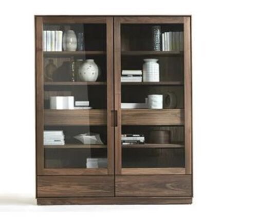 3.5x1.5x6.5 Foot Modern Solid Wood Double Door Display Cabinet