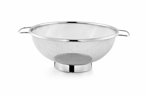 Silver 4.2Mm Thick Polished Finish Stainless Steel Colander For Home Use