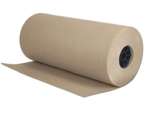 Brown 50 Meter Long Plain Kraft Paper Roll For Packaging Purpose 