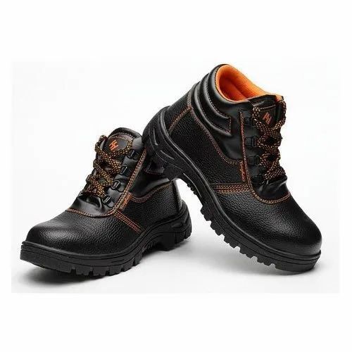 Black Color Low Heel Safety Shoes