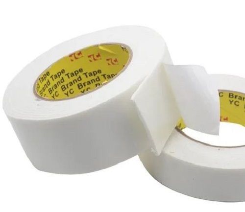 White Excellent Quality And Durable 50 Meter Long Plain Double Sided Tape 