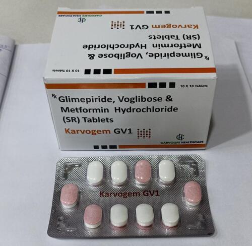 Glimepiride Voglibose And Metformin Hydrochloride Tablets