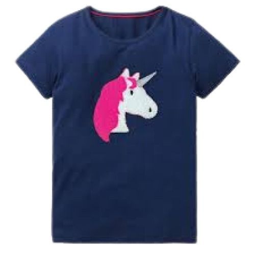 Kids Printed Short Sleeve T-Shirt Bust Size: 8 Inch (In)