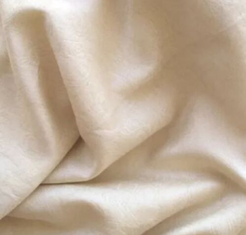 Cream Lightweight 15 Meter Long Non Woven Plain Cotton Silk Fabric 