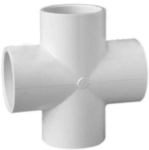 White Premium Quality And High Tensile Strength Round Pvc Reducing Cross