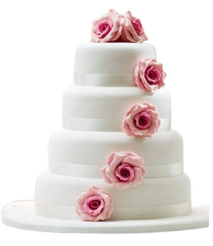 White Pure And Delicious Sweet Taste Milk Favored Wedding Cake