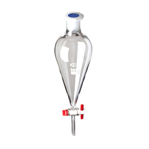 Transparent 500 Ml Capacity Borosilicate Glass Separatory Funnel For Laboratory Use