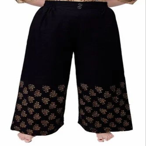 Black Color Printed Palazzo Pant