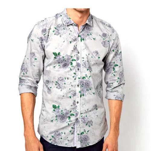 Casual Wear Comfortable Breathable Full Sleeves Printed Cotton Shirts For Mens Age Group: 15 To 30