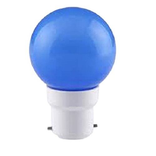 Ceramic Blue B22 Round Shape 0.5 W Led Color Bulb Design: Plain