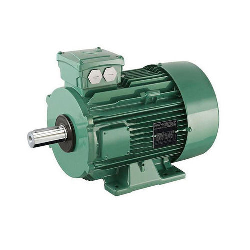 Green Hindustan Electric Motor 7.5H4B3Ie2 - 5.5 Kw 4 Pole B3- 7.5 Hp- 10.5 Amp Mounting Motor