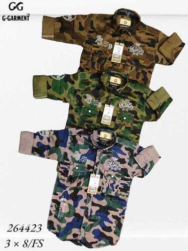 Kids Designer Cargo Printed Shirt