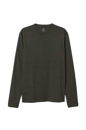 Mens Plain Long Sleeve Black Cotton T Shirt