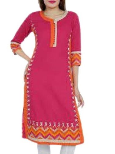 Printed Cotton Kurti Bust Size: 40 Inch (In)