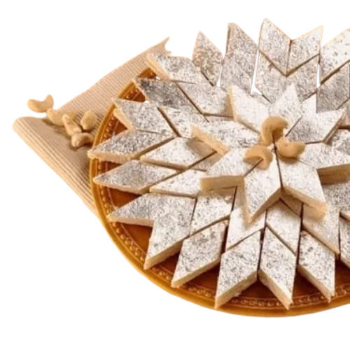 Regular Size Delicious Tasty Mouth Watering Diamond Shape Sweet Kaju Katli Carbohydrate: 6 Grams (G)