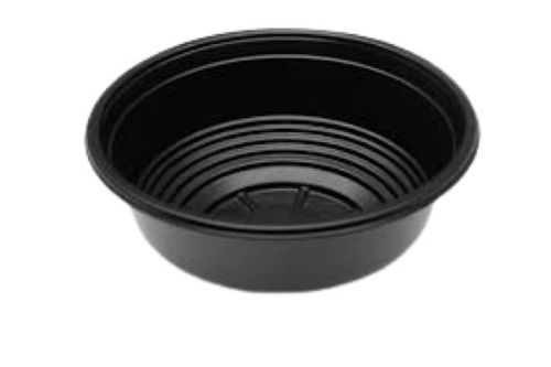 Round Shape Black Rigid Plastic Bowl