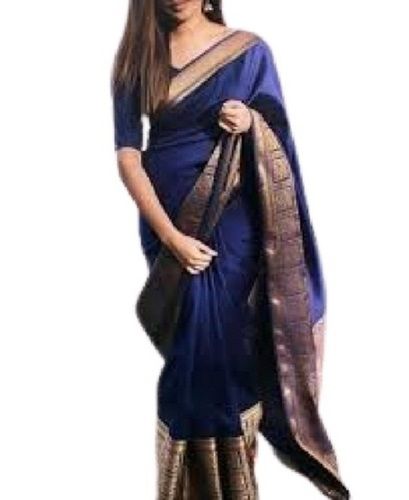 Navy Blue Silk Saree