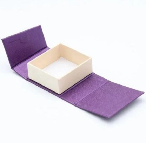 Square Plain Paper Jewelry Ring Box
