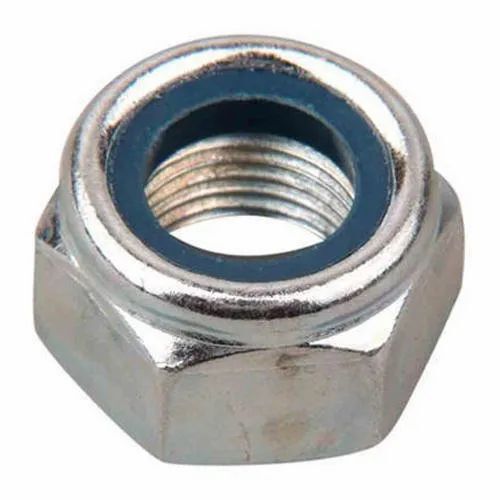 Silver 12Mm Round Head Corrosion Resistant Polished Mild Steel Nylock Nut