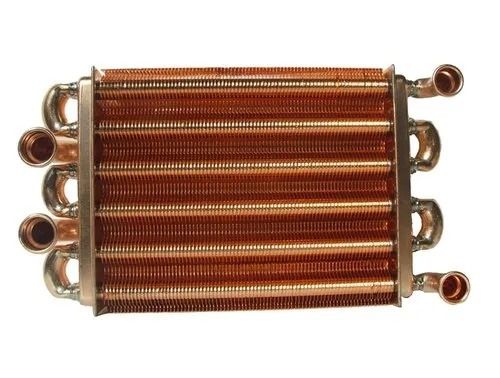 Reddish Brown 31 Bar Pressure 870 Watt 220 Volt Rust Proof Copper Heat Exchanger For Industrial Use 