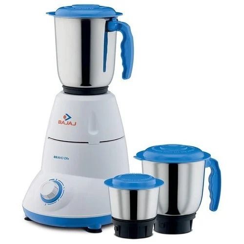 White And Blue 50 Watts 220 Volts 1800 Rpm 3 Jars Electric Mixer Grinder With 3 Jar Set