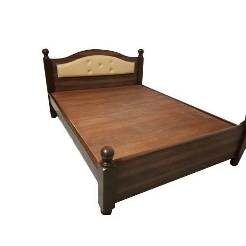 75x60x25 Inches Rectangular Polished Termite Resistant Teak Wooden Single Bed