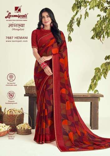 Georgette with Fancy Printed Party Wear Saree
