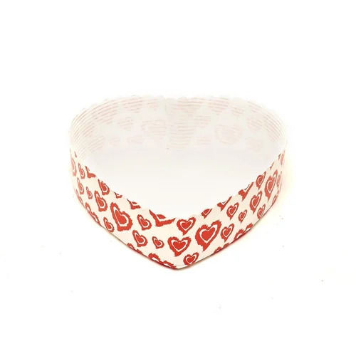 Heart Paper Baking Mould For 100 Gram Bake