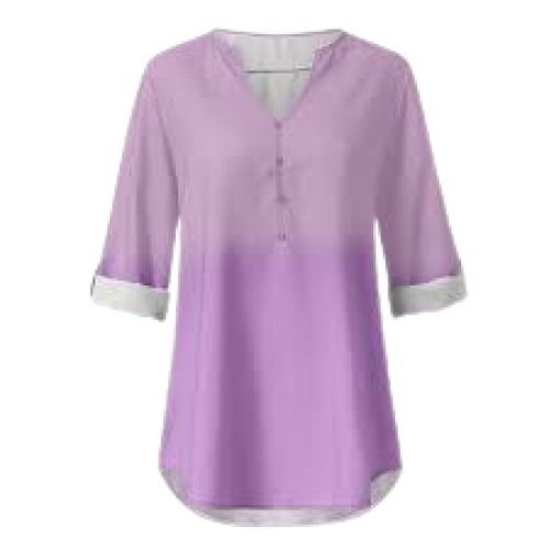 Ladies Casual Wear Plain Purple Tops Length: 36 Inch (In)