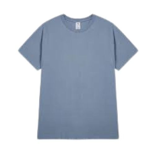 Mens Plain Blue Round Neck Short Sleeve T-Shirt Gender: Male