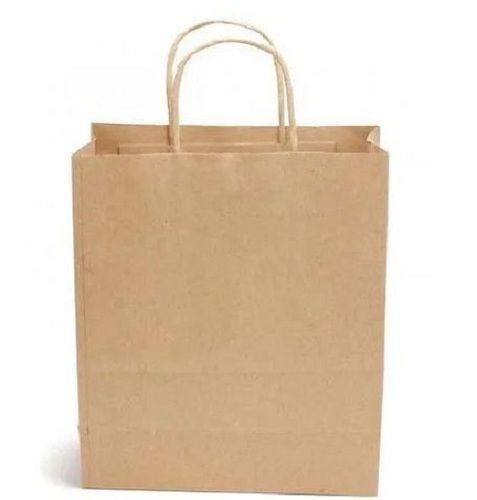 Plain Loop Handle Paper Carrier Bag For Shopping
