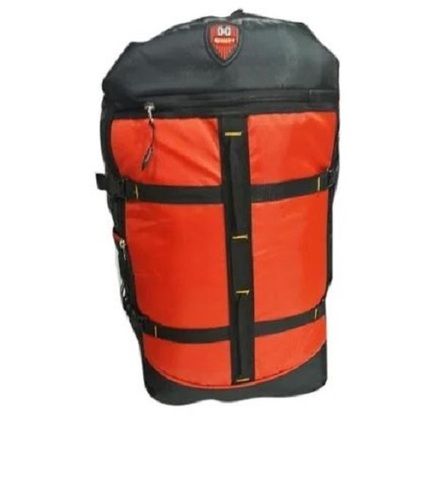 Plain Zipper Closure Polyester Travel Trekking Bag