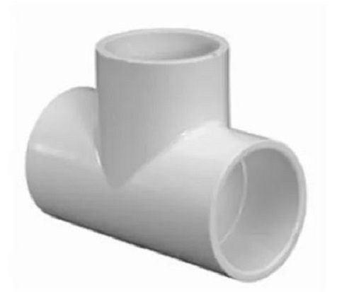 White Premium Quality 3 Mm Thick Plain Pvc Tee For Construction Purpose 