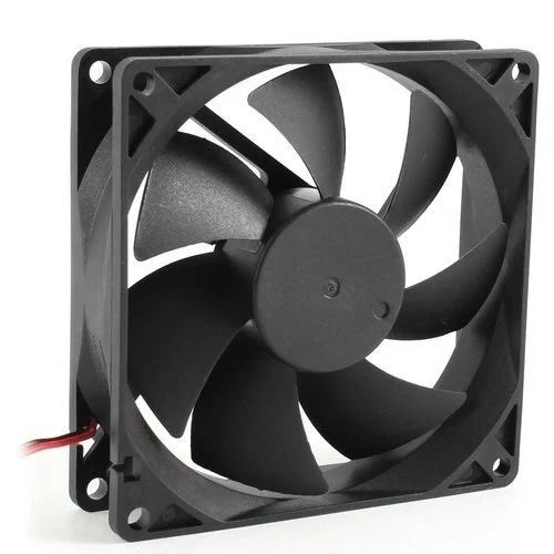 Black 12 Voltage 5 Watt 420 Rpm Speed Plastic Body Electrical Dc Cooling Fan