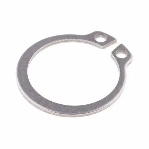 Silver 3.2Mm Thick Round Polished Finish Stainless Steel Circlip For Industrial Use