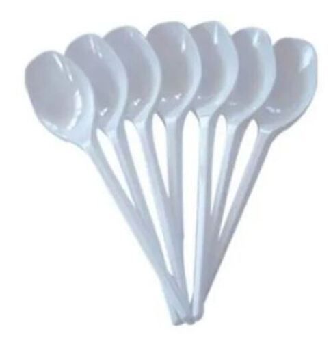 50 Pieces Pack Premium Quality 6 Inches Long Plain Disposable Plastic Spoon 