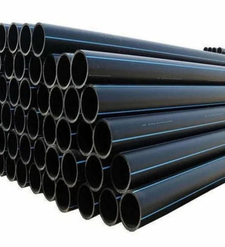 Black 6 Mm Thick Round Industrial High Density Polyethylene Pipe