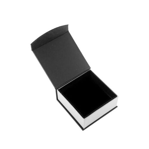 Paper Black Square 2X2X2 Inch Cardboard Ring Magnet Box For Ring Packaging