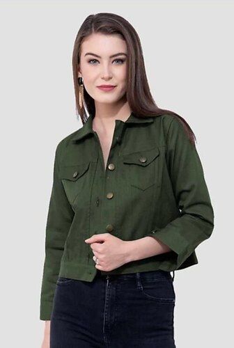 Ladies Multiple Pocket Full Sleeve Fashion Jacket For Casual Wear