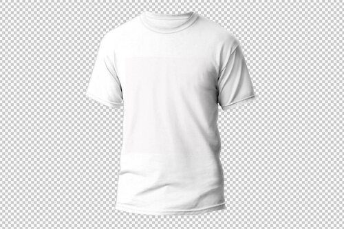 Men Round Neck Short Sleeves Plain Cotton T Shirt