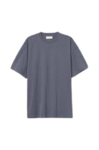 Grey Mens Casual Wear Plain Round Neck Short Sleeve Cotton T Shirts