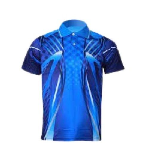 Mens Plain Blue Shorts Sleeve Polo Neck Sports Shirts Age Group: Adults