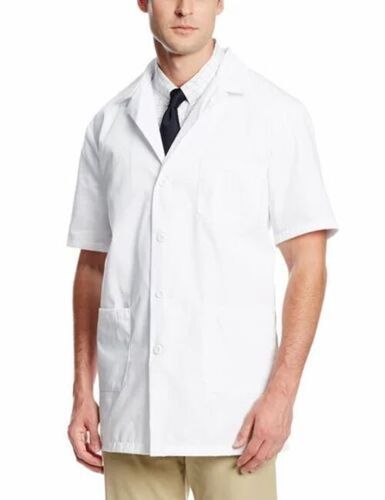 Short Sleeves Plain Dyed Skin Friendly Cotton Doctor Apron For Men Age Group: 22 To 50