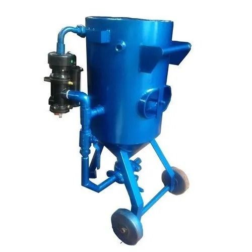 Blue 500 Watt Automatic Electricity Sand Blasting Machine For Industrial Use