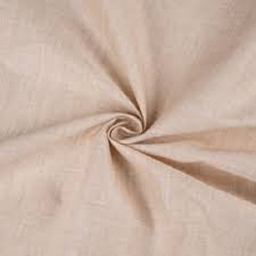 Light Brown Plain 100 Pure Cotton Blend Fabric Density 145 Kilogram