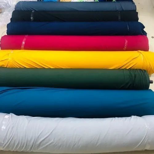 Plain 4 Way Lycra Fabrics For Sports Wear Use