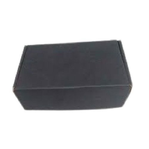 Glossy Lamination Plain Black 6X4X2 Inch Size Corrugated Packaging Box