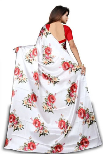 Resistant To Staining Floral Print Daily Wear Georgette Saree